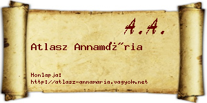 Atlasz Annamária névjegykártya